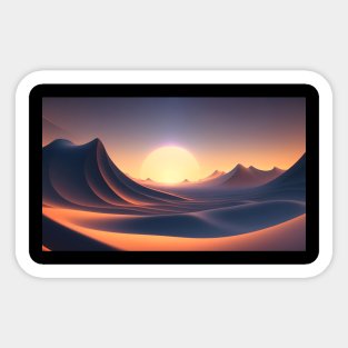 Beautiful scenery of landscapes from Sand dune with the sun Sticker